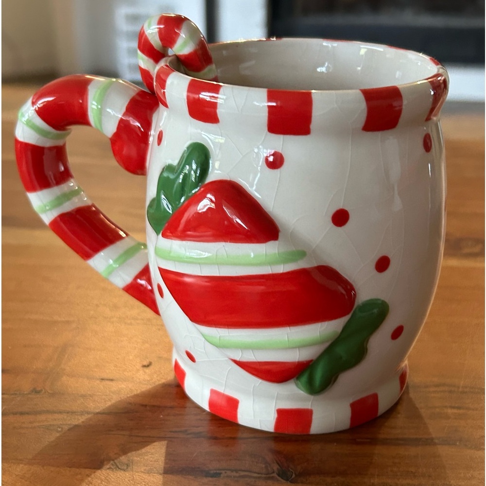 Cracker Barrel Christmas Peppermint Sweets & Treats Cocoa Coffee Mug & Spoon